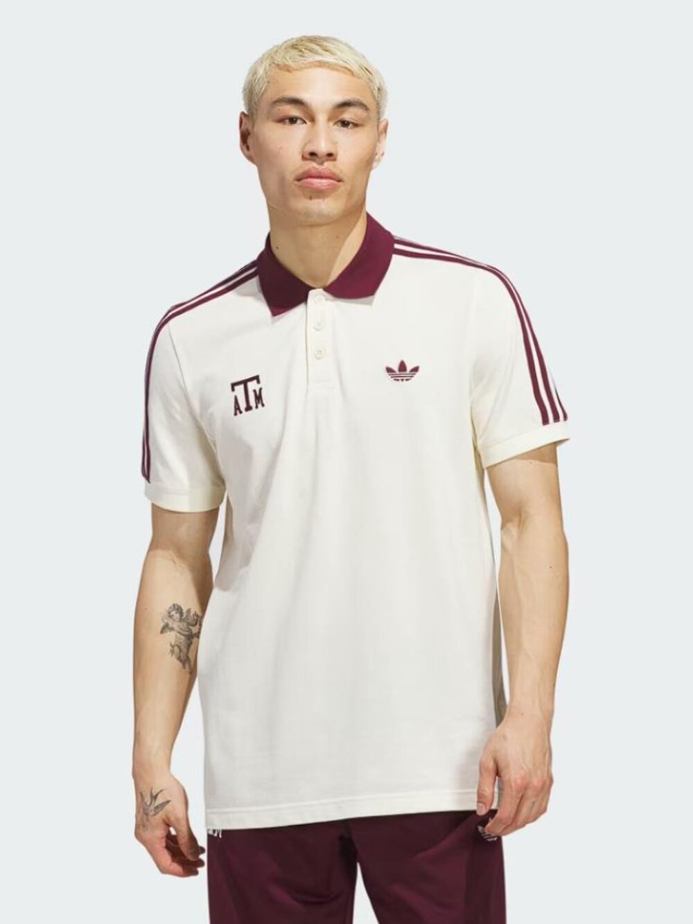ADIDAS Men's Texas A&M Aggies x Originals Jersey Cotton Polo Size M
